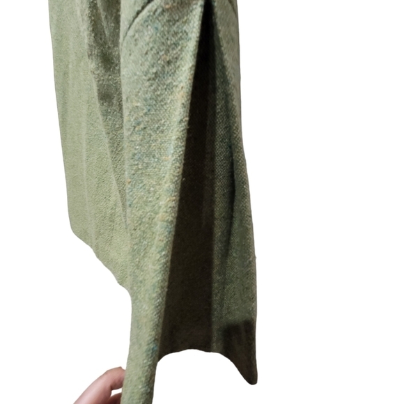 Ann Taylor LOFT Size 8 Cotton Blend Midi Skirt Side Slit Office Career Liner - Picture 3 of 7